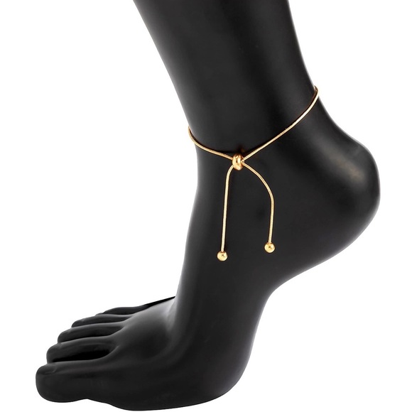 🆕 3/$30 Minimalistic Gold Adjustable Thin Anklet - Picture 4 of 6